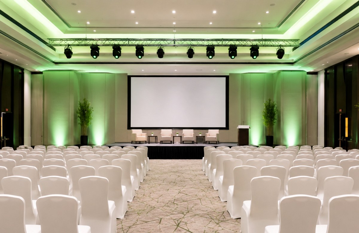 Professional event hall used for conferences and meetings